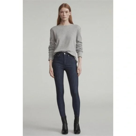 Rag & Bone High-Rise Skinny Dark Wash, Size 26 - Picture 2 of 10